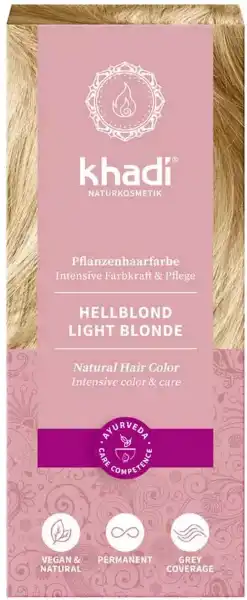 Naturlig Hårfärg Ljusblond, 100g, Khadi