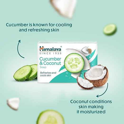 Cucumber & Coconut Soap 75g, Himalaya - 3