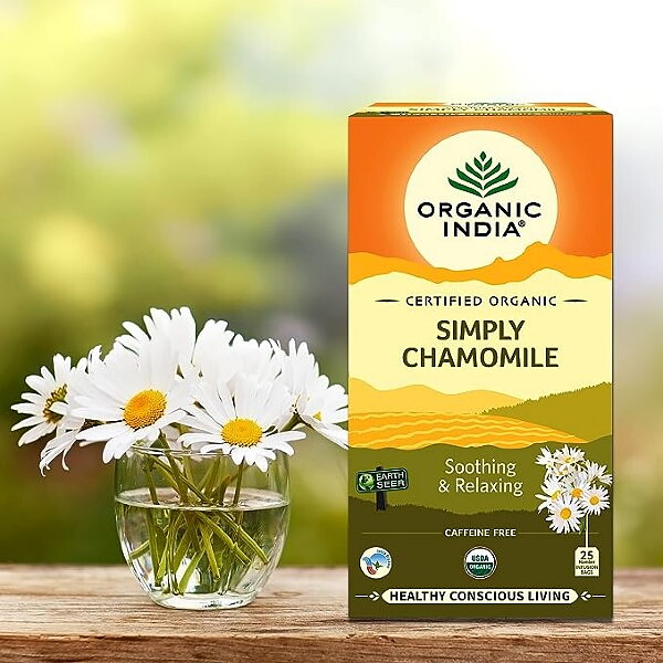 Simply Chamomile Te Eko, 25 tepåsar Organic India 