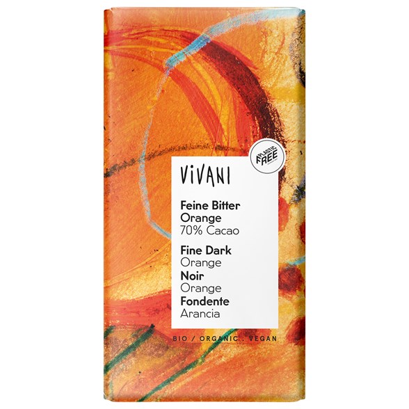 Mörk Choklad Apelsin, Eko 80g Vivani