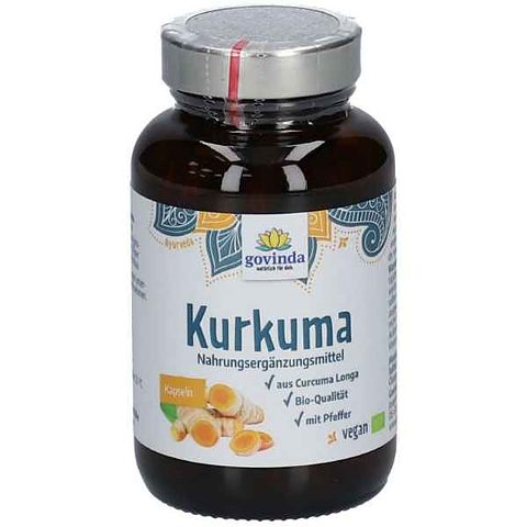 Gurkmeja/Kurkuma Eko. 90kaps, Govinda