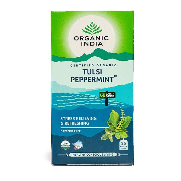 Tulsi Peppermint Te Eko, 25 tepåsar Organic India