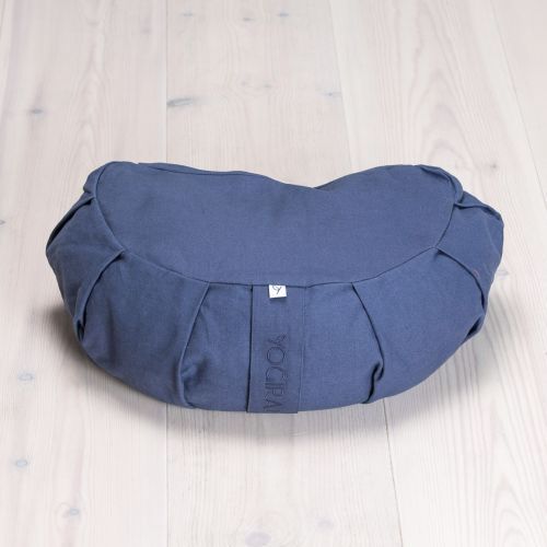 Meditation cushion, crescent - Blueberry Blue