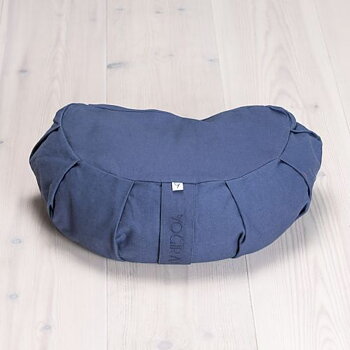 Meditation cushion, crescent - Blueberry Blue