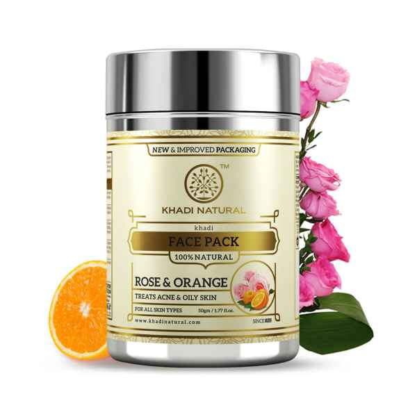 Rose &  Orange Face Pack 50g, Khadi Natural