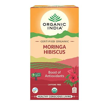 Moringa Hibiscus Tea (Organic), 25 tea bags, Organic India