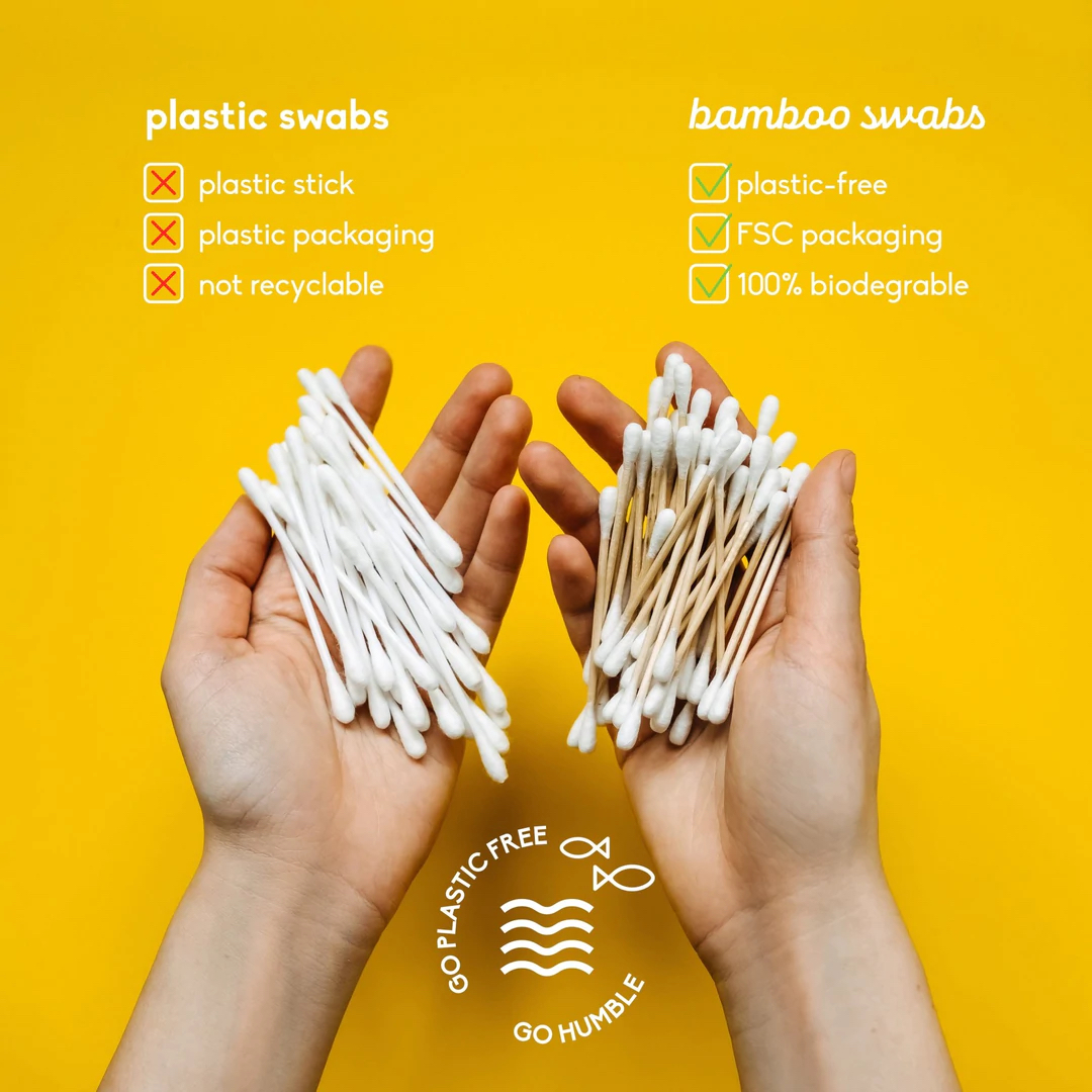 Humble Bomullspinnar Bambu Lila 100 st - 4