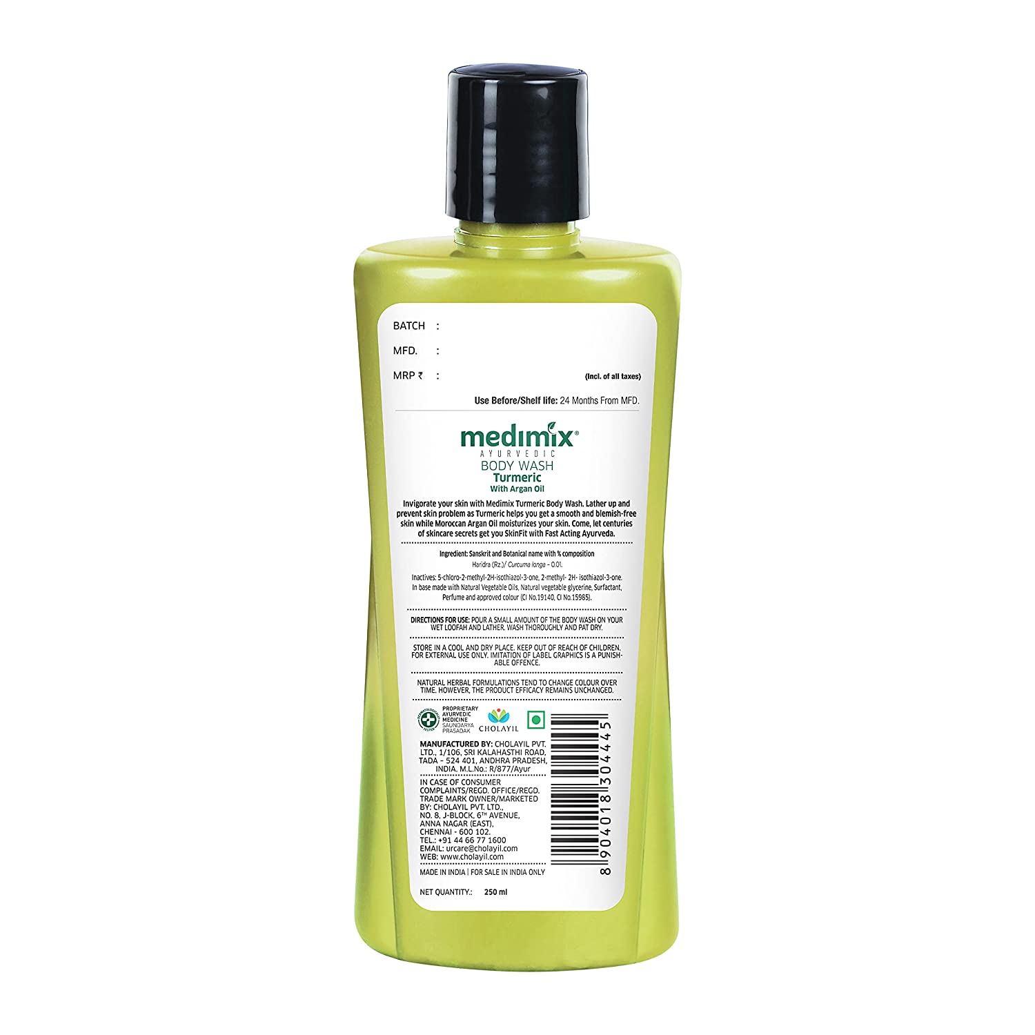 Medimix Body Wash Turmeric with Argan Oil 250ml - 2