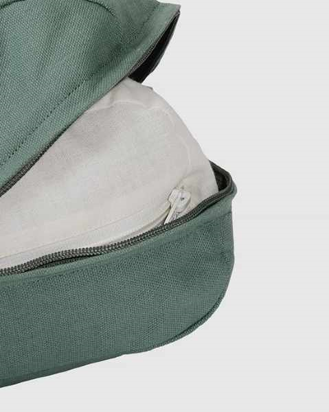 Rectangular Bolster Organic-Moss Green, Yogiraj - 3