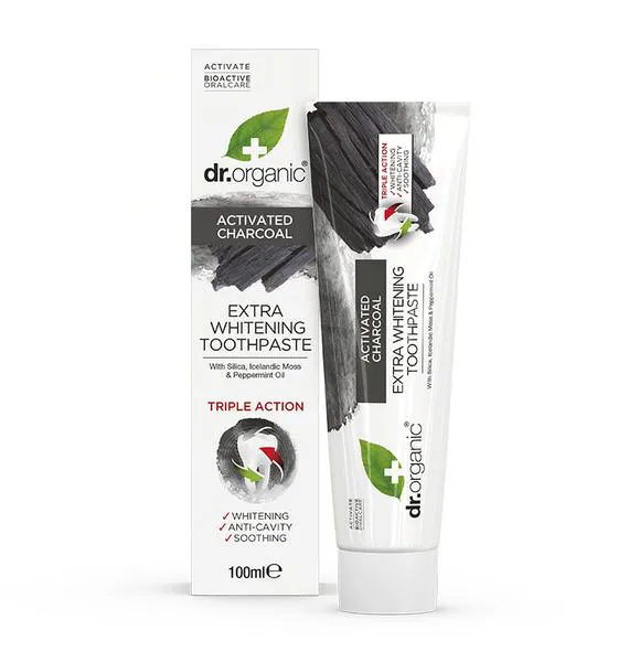 Dr Organic Aktivt Kol Tandkräm - Whitening 100ml