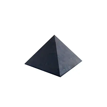 Shungit Pyramid Opolerad 7cm, Kristallpunkten