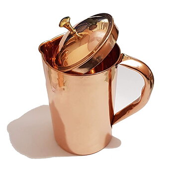 Kopparkanna med lock, 1,5 liter