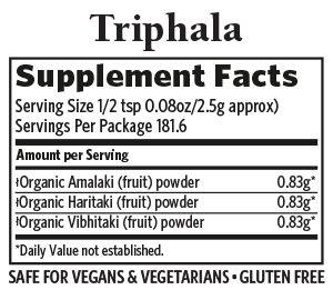 Triphala Pulver Eko. 100g, Organic India 
