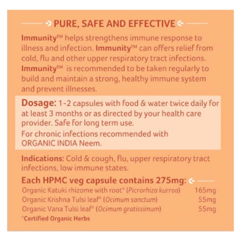Immunity Eko. 90kaps, Organic India - 2
