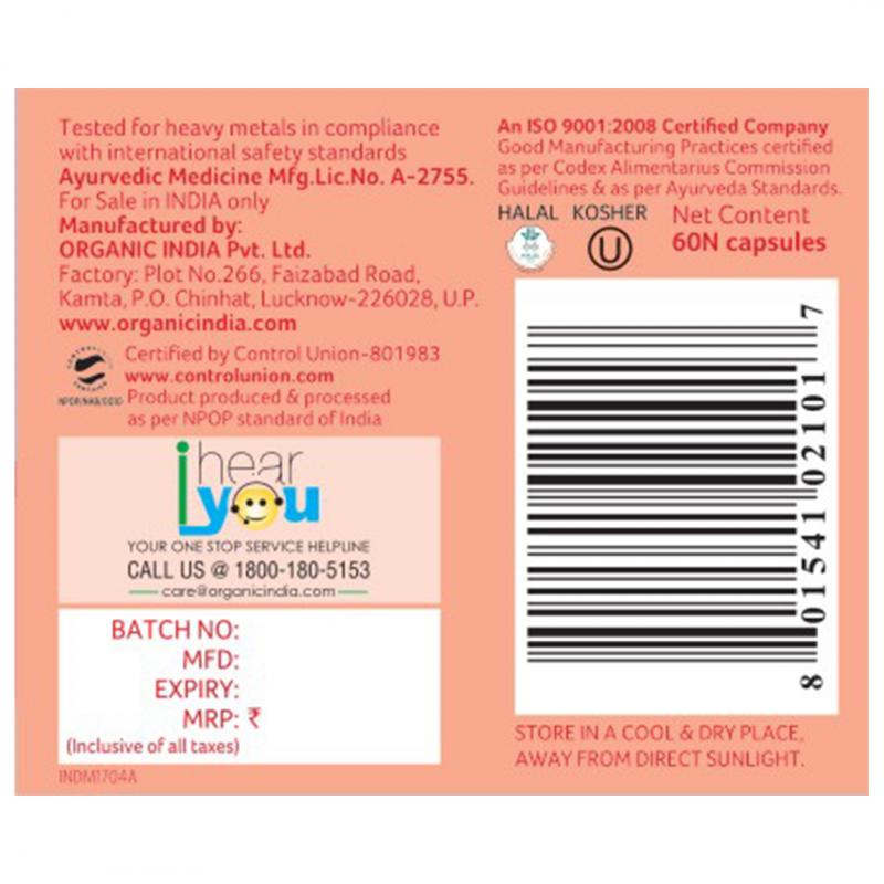 Vitality Eko. 90kaps, Organic India - 3