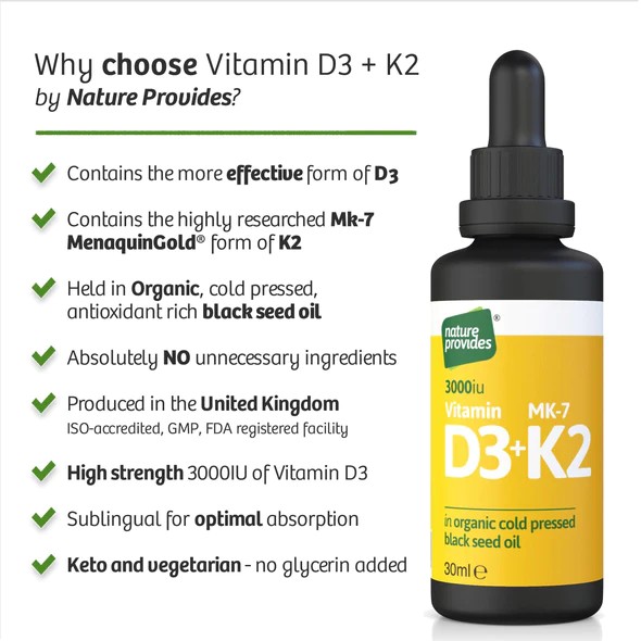 Flytande Vit. D3+ Vit. K2, 30 ml - 6