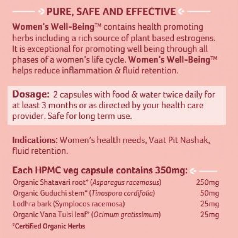 Women's Well-Being Eko. 90kaps Organic India - 2