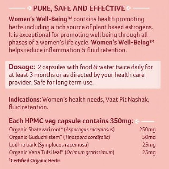 Women's Well-Being Eko. 90kaps Organic India