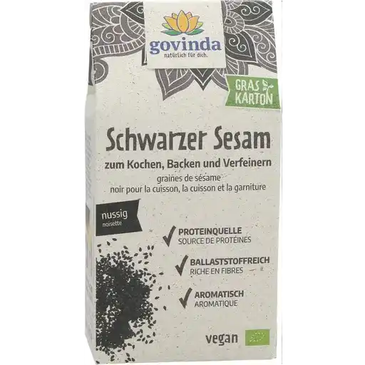 Svarta Sesamfrön Eko. 200g, Govinda