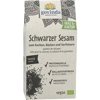 Svarta Sesamfrön Eko. 200g, Govinda
