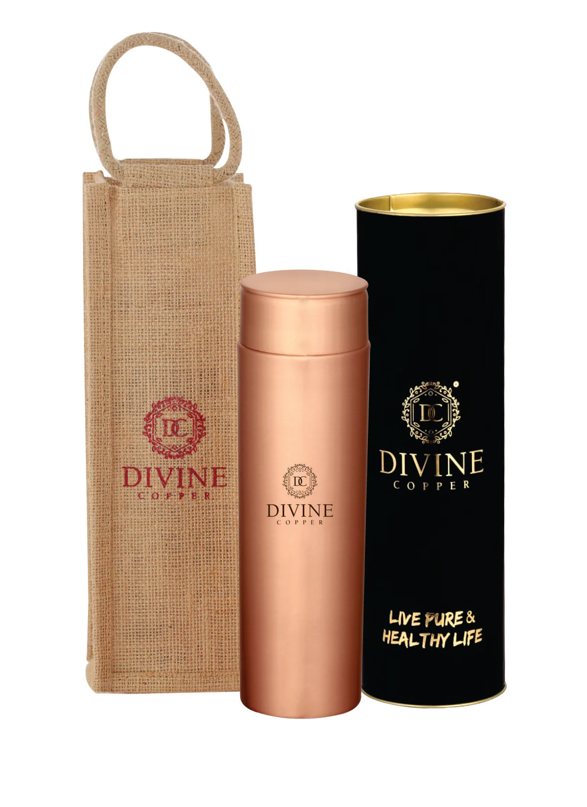 Copper Bottle Oreo Ringo 950ml, Divine Copper - 2
