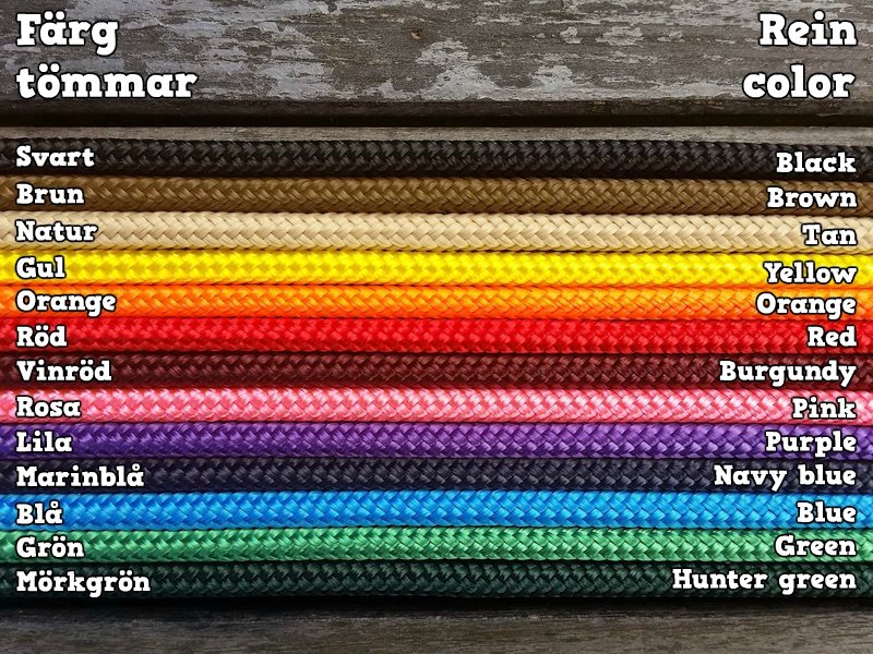 Hela tömmar med permanenta hakar - 6 mm - 5