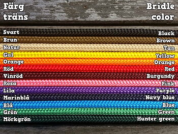 Rope bridle with rope halter tying and decorative knots