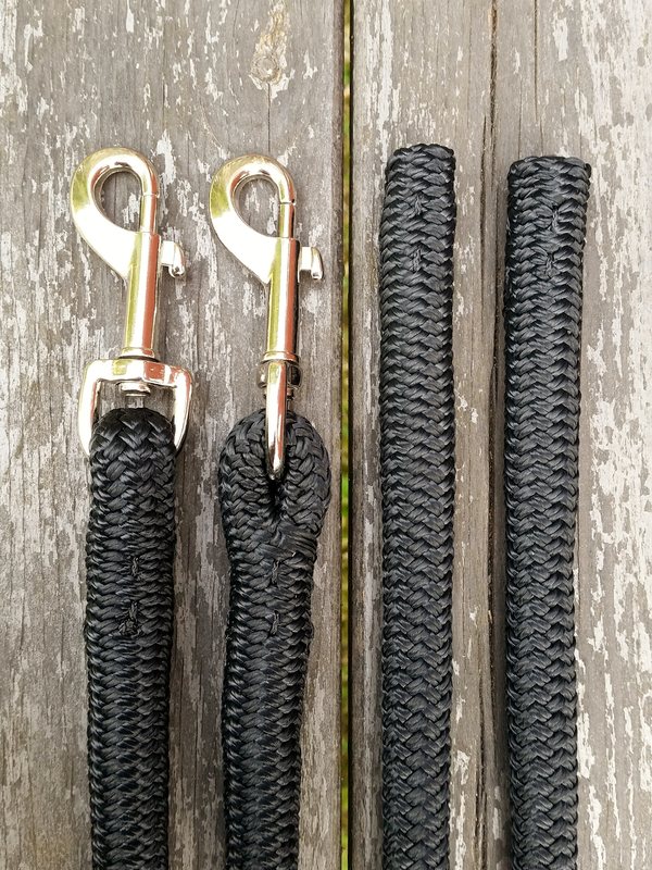 Split reins with permanent snaps and back splices - 4