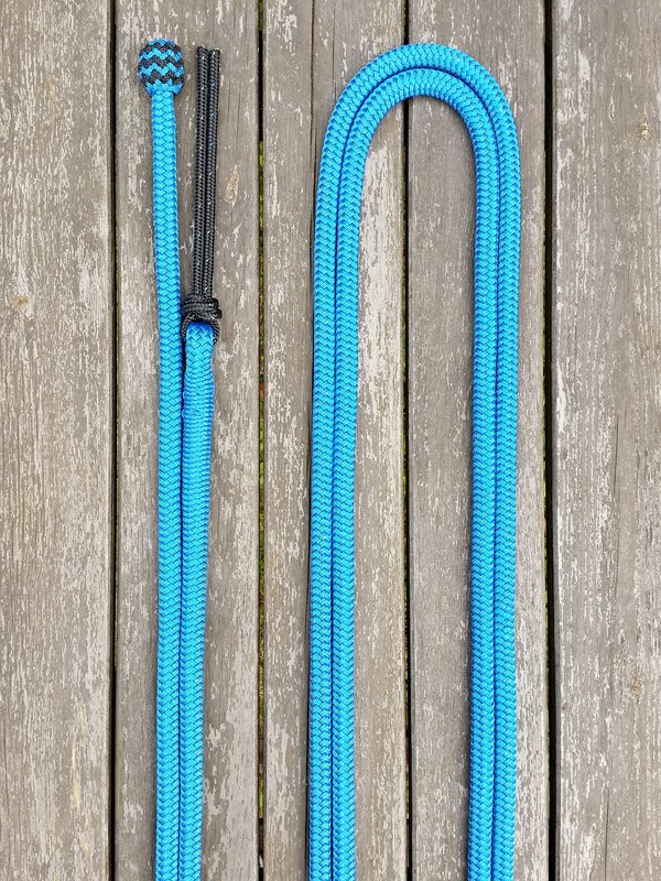 Mecate rein with end knot and rope popper - 3