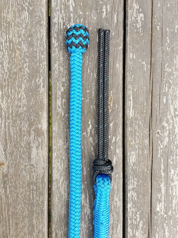 Mecate rein with end knot and rope popper - 4