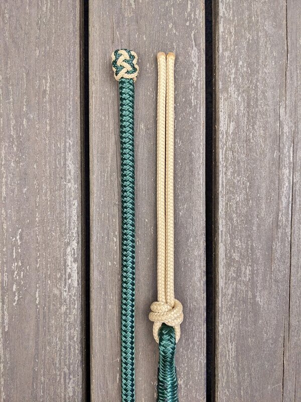 Mecate rein with end knot and rope popper - 2