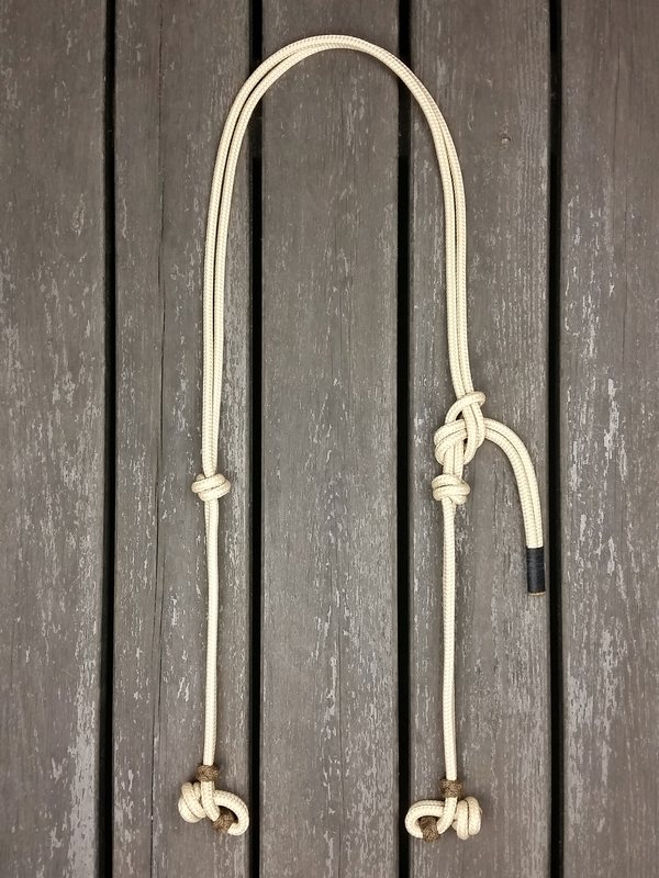 Headstall with rope halter tying - 2