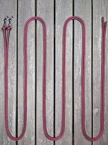 Long split reins with removable snaps - 6 mm
