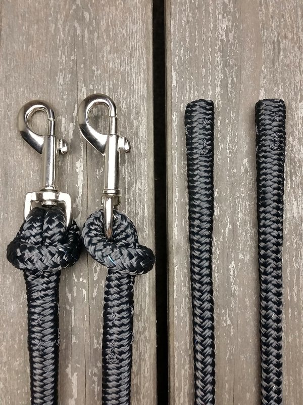 Long split reins with removable snaps - 10 mm - 2