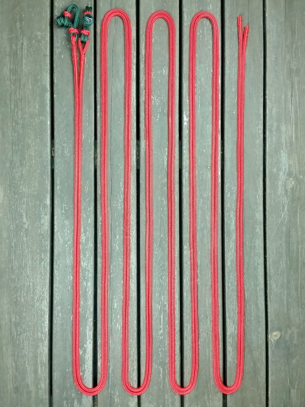 Delade tömmar med repfästen - 6 mm