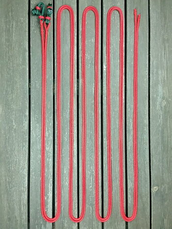 Long split reins with rope connectors - 6 mm