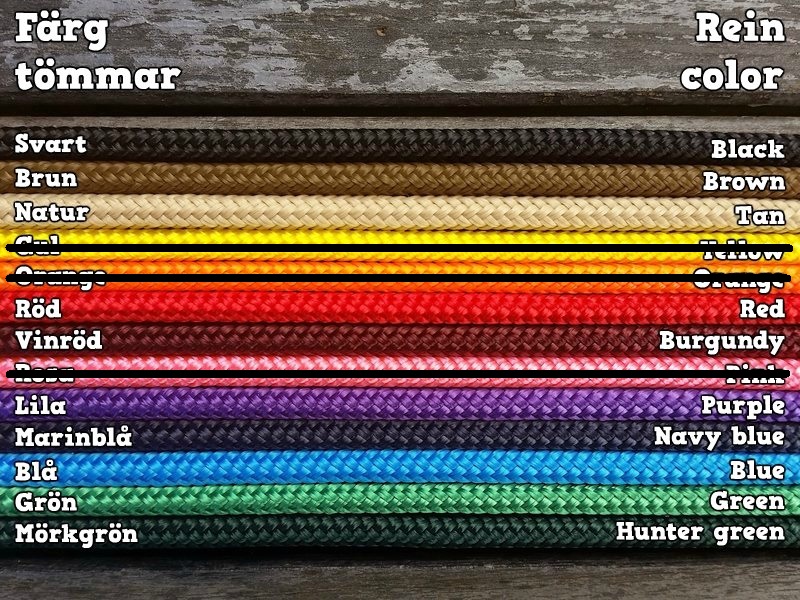 Hela tömmar med permanenta hakar - 10 mm - 5