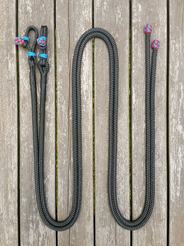 Repbosal-set inkl. nackstycke och delade tyglar - Cob, Svart - 4