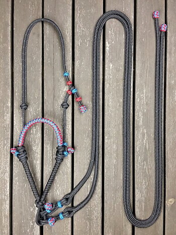 Repbosal-set inkl. nackstycke och delade tyglar - Cob, Svart