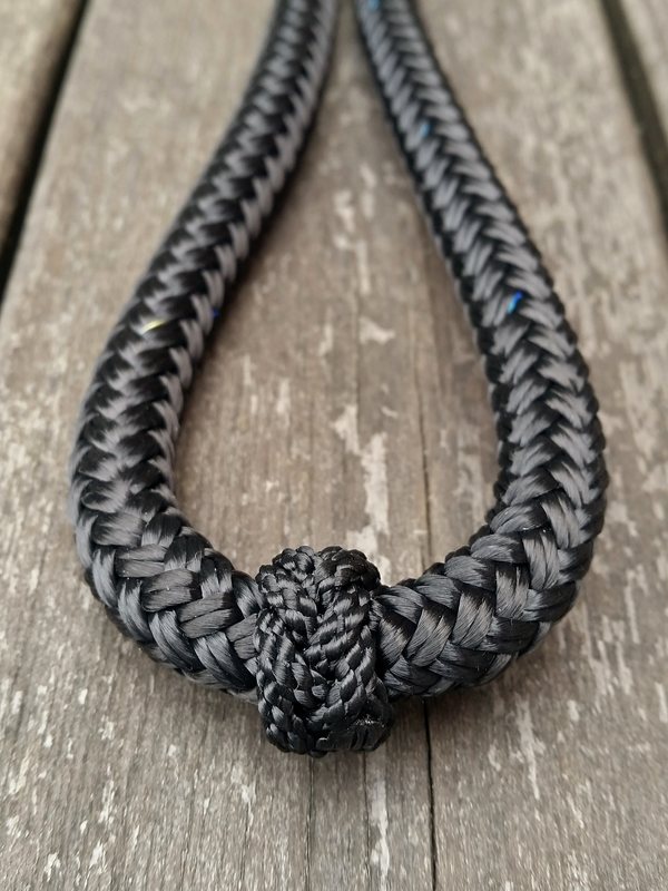 Hela tyglar med repfästen och mittmarkering - 10 mm, 2,40 m, Svart - 3