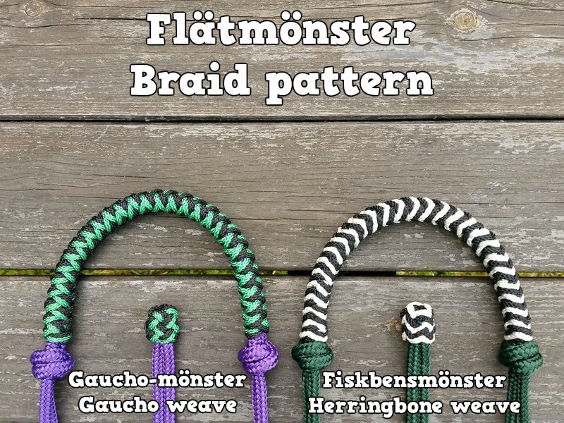 Braided rope halter with knot adjustment - 5