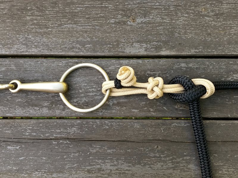 Rope slobber straps with decorative end knots - 3