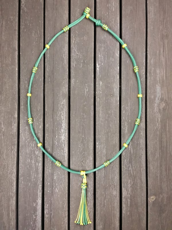 Neck rope with knot adjustment and decorative knots - 2