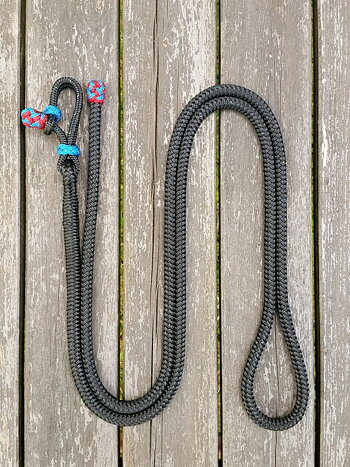 Ledrep med repfäste och ändknop - 10 mm
