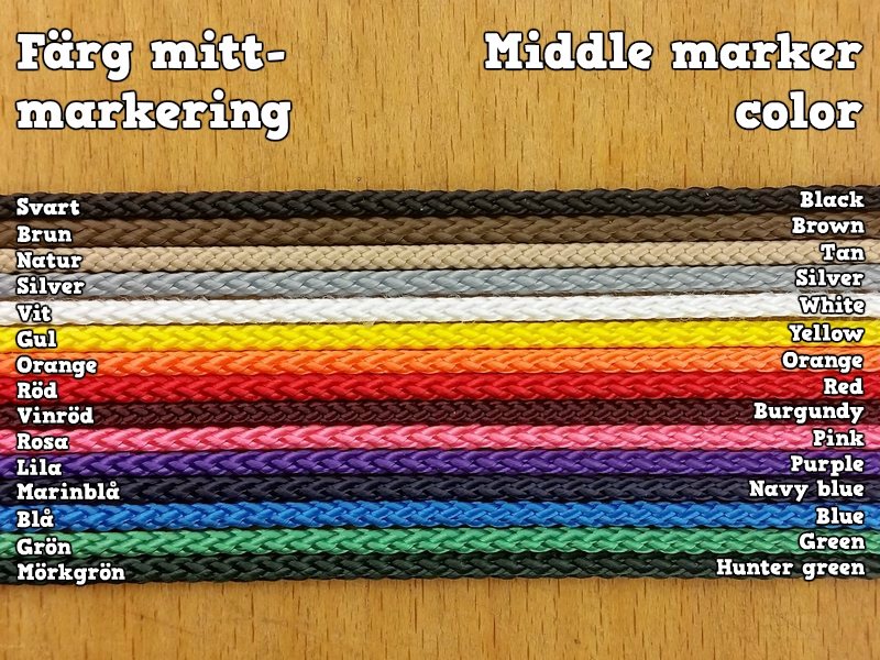 Hela tyglar med repfästen och mittmarkering - 9