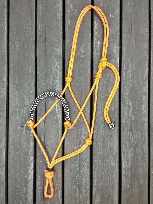 Flätad sidepullrepgrimma med ringar - 2