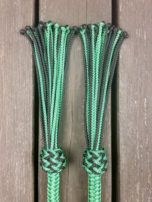 Mecatetygel med tofsar - 14 mm, 6,70 m, Grön - 2