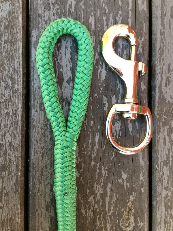 Lead rope with bolt snap and back splice - 10 mm, 6 m, Green - 3