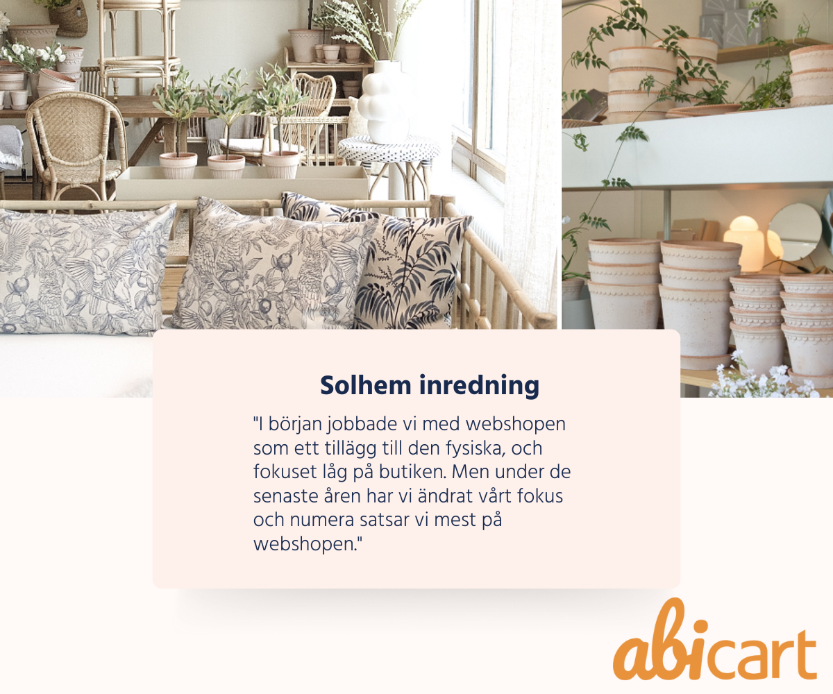 Solhem Inredning kombinerar fysisk butik och webshop