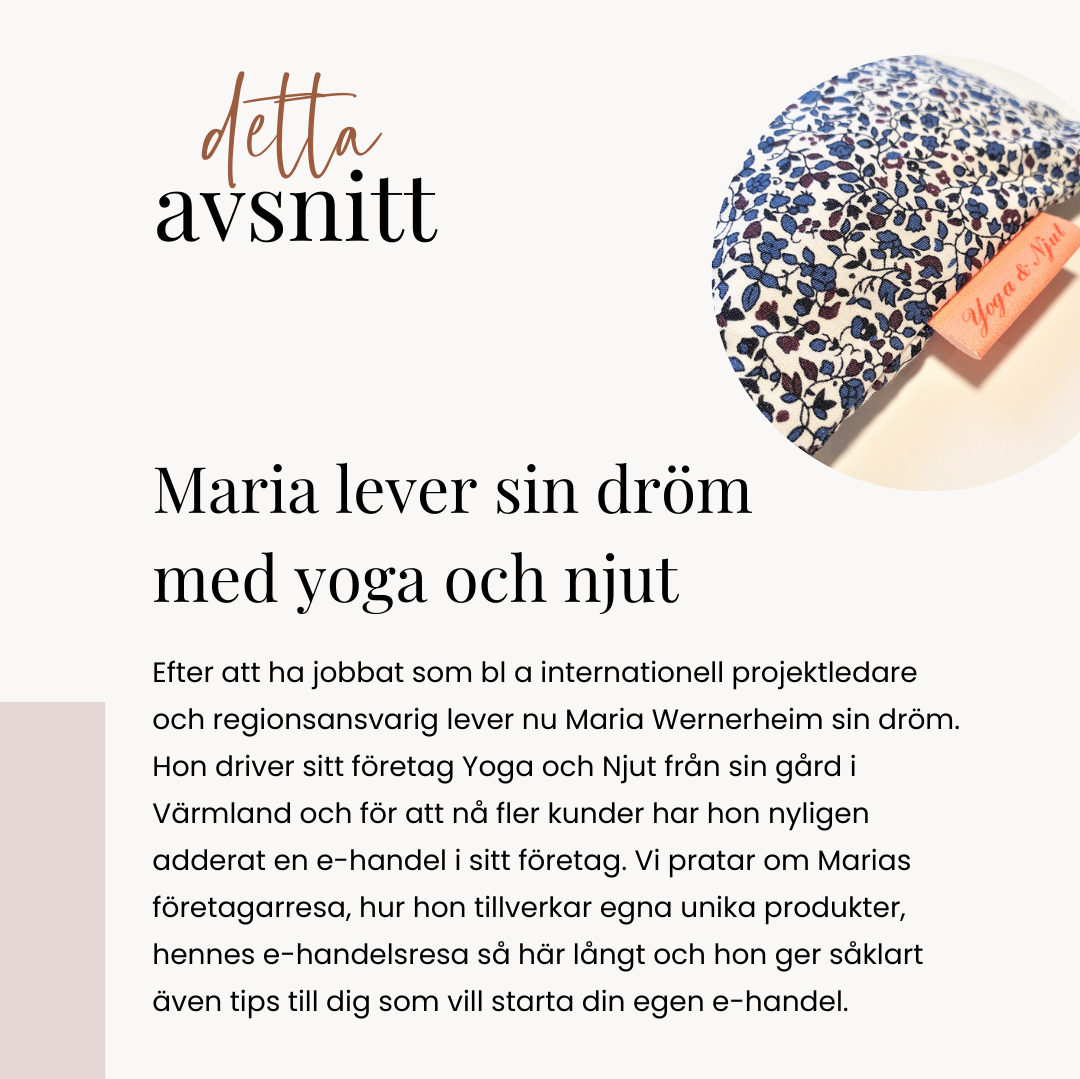 E-handel var nästa steg i Marias yogaföretag